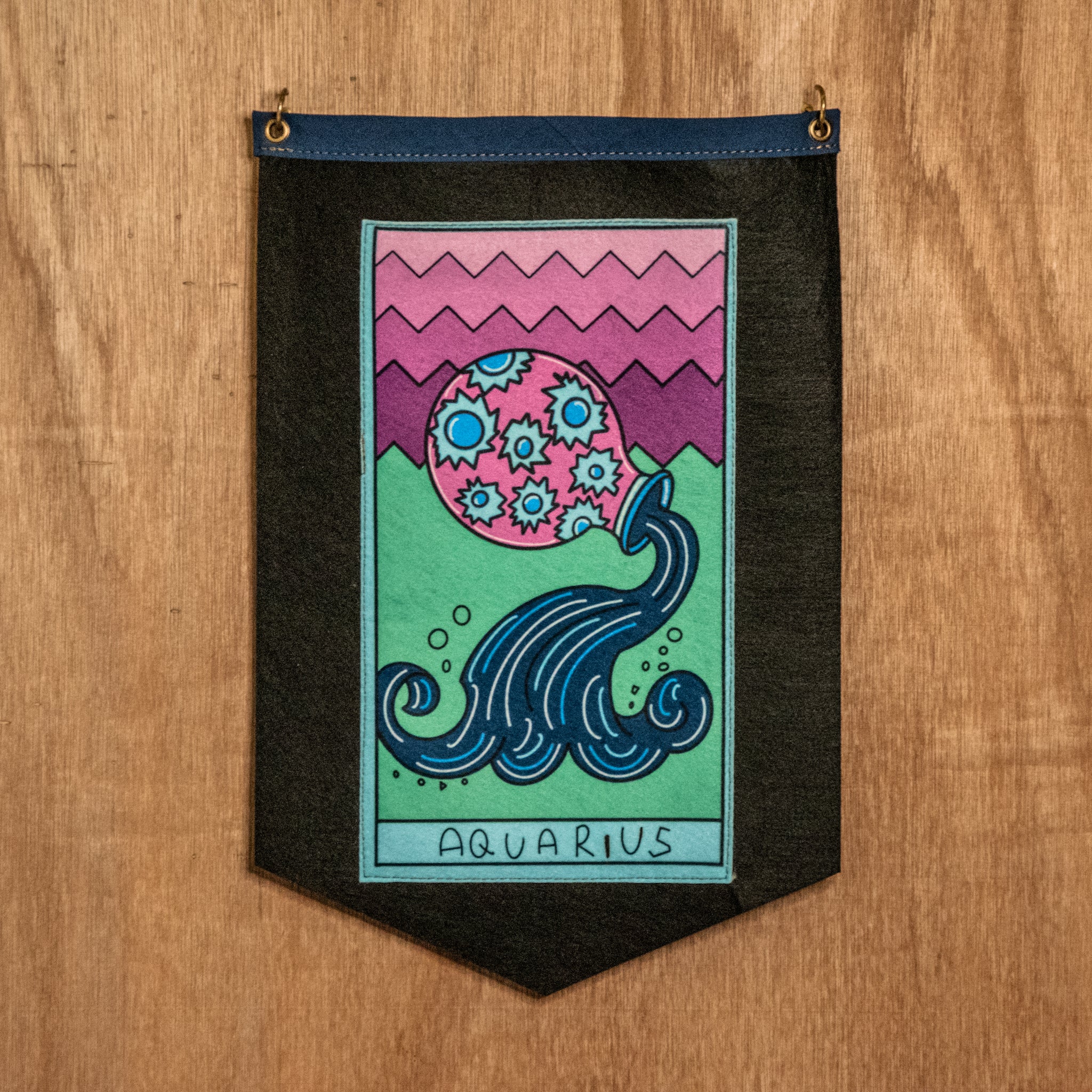 Tarot Card Inspired Banner Aquarius Zodiac