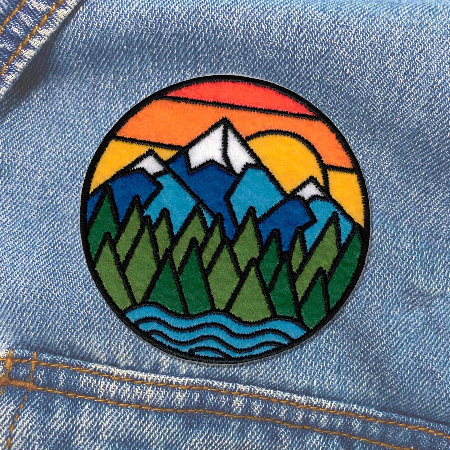 Embroidered Patch * Mountain Sunset Patch