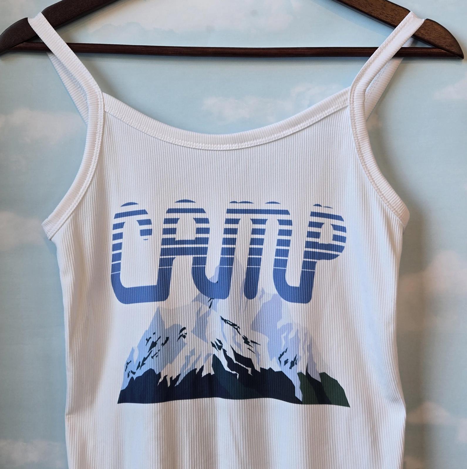 Mountain Graphic Tank Top * Upcycled Ribbed Tank * CAMP