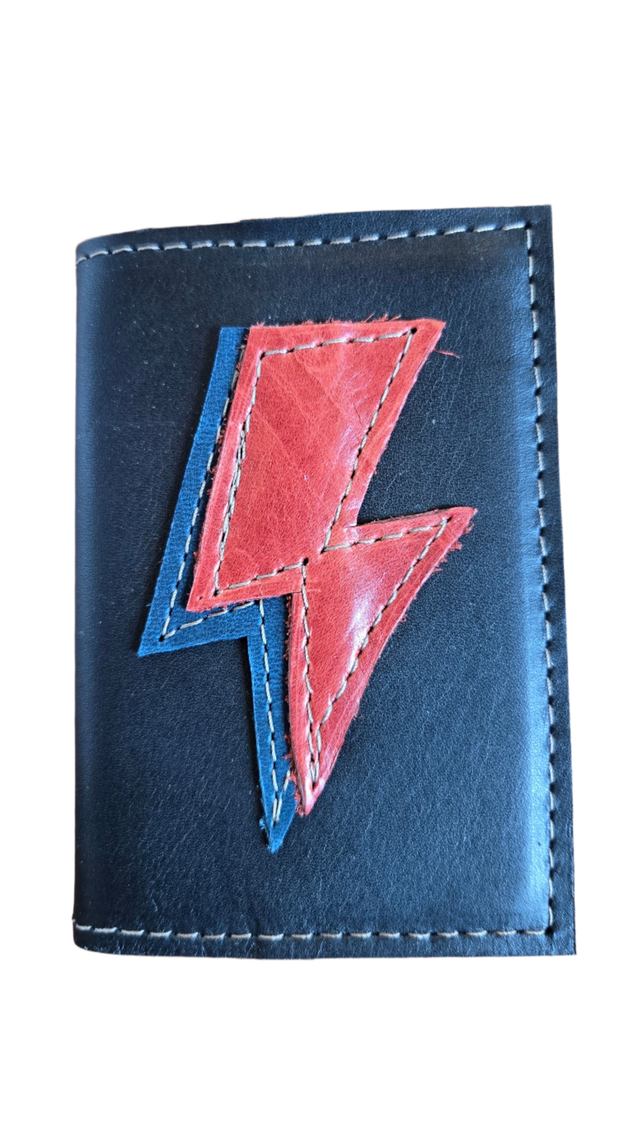 Small Leather Journal * Leather bolt Applique * Stardust