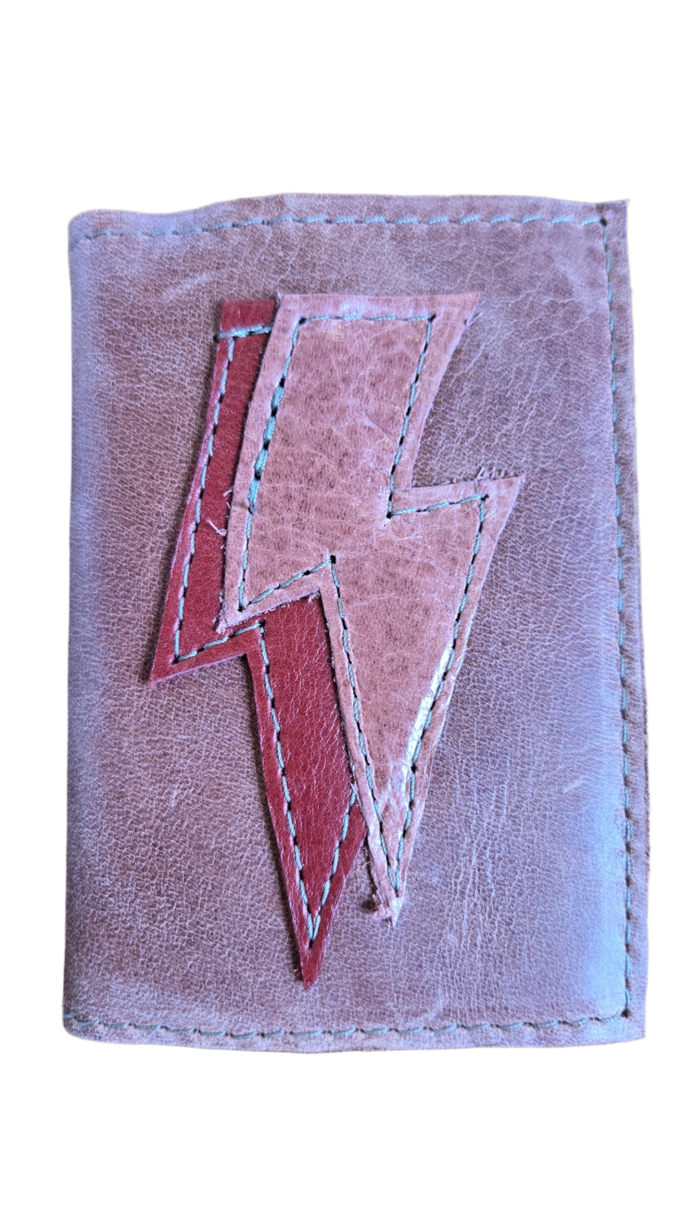 Small Leather Journal * Leather bolt Applique * Stardust