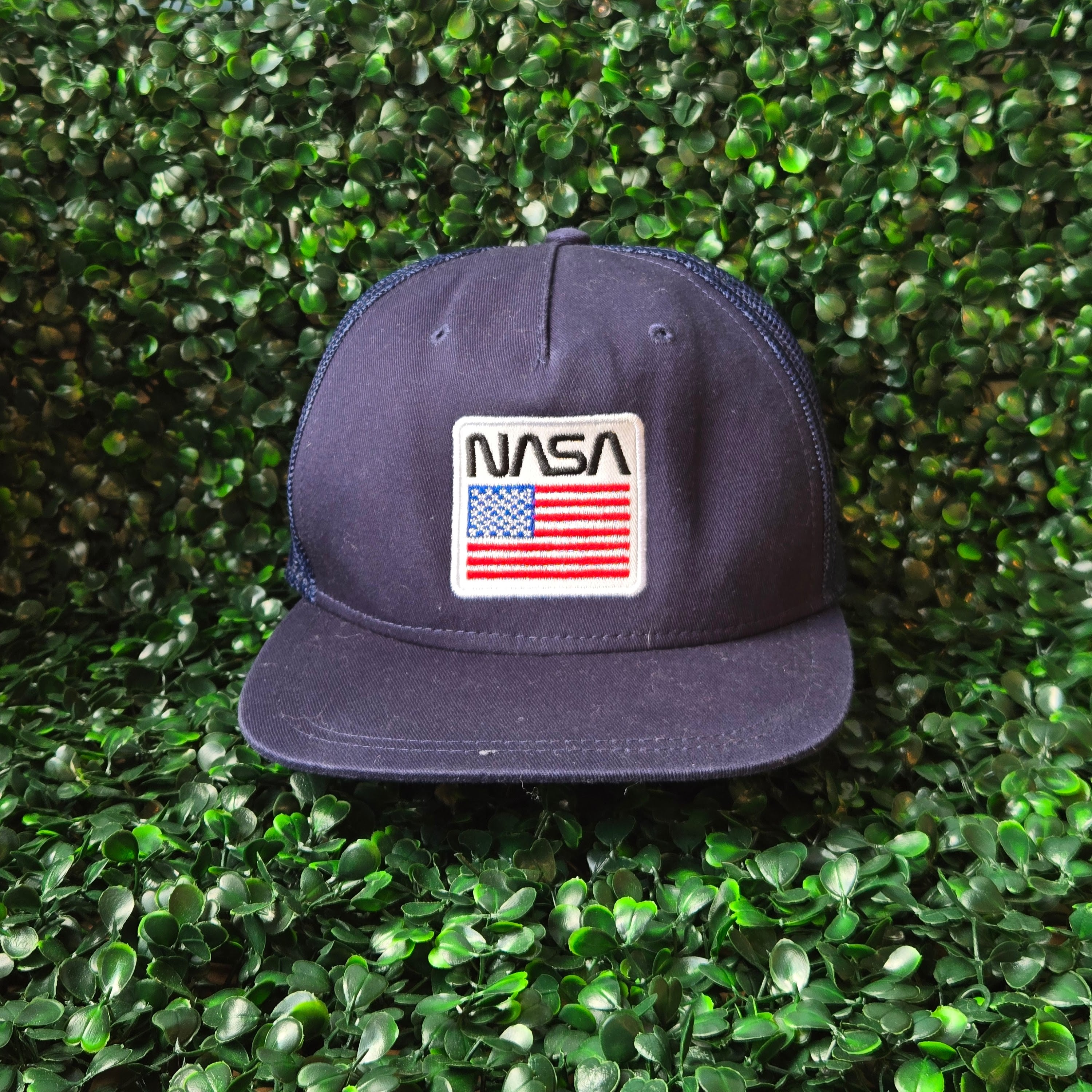 Upcycled Ball Cap * NASA * Mesh Trucker Hat