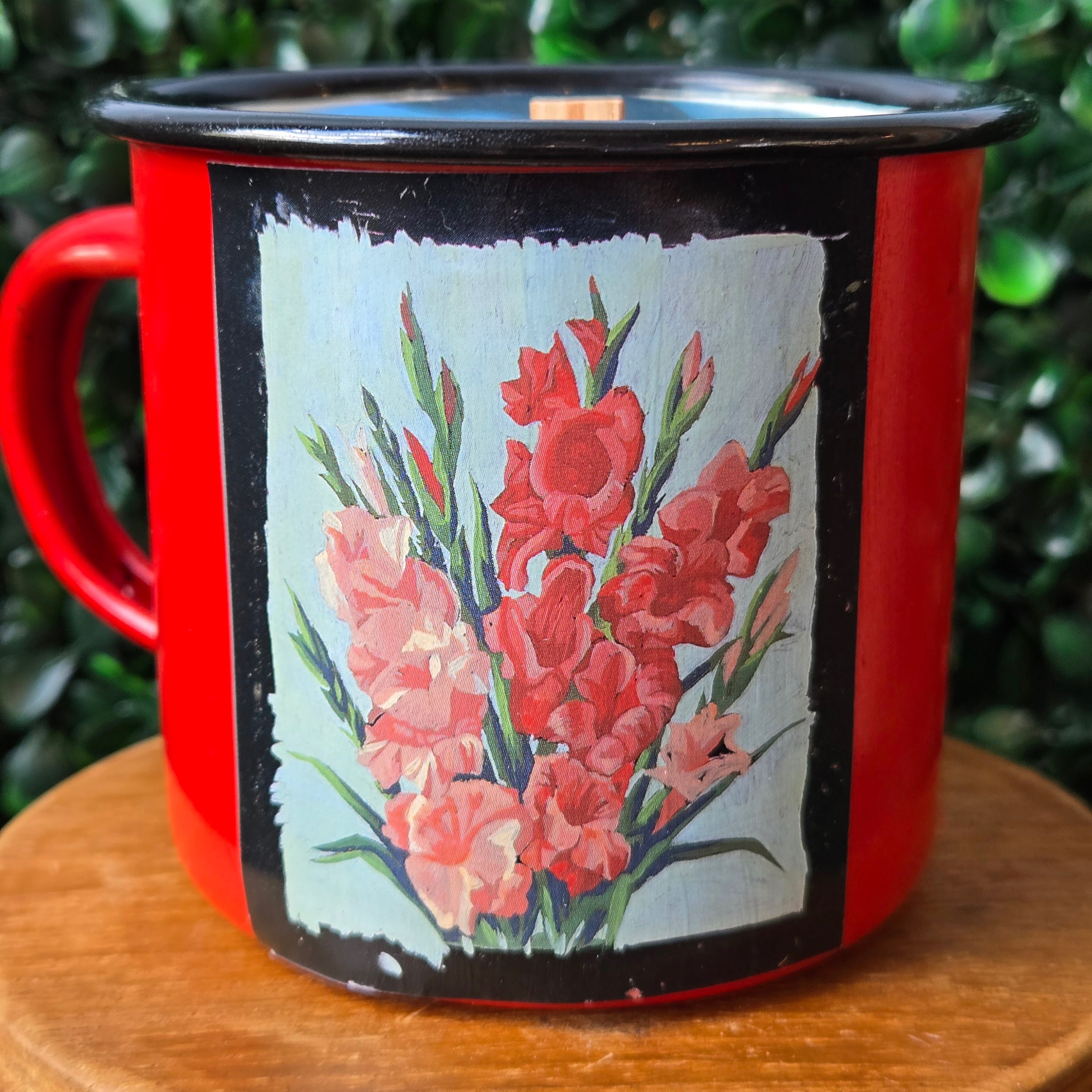 Candle * Upcycled Camp Cup * Paint by Number Detail * Floral Instructions