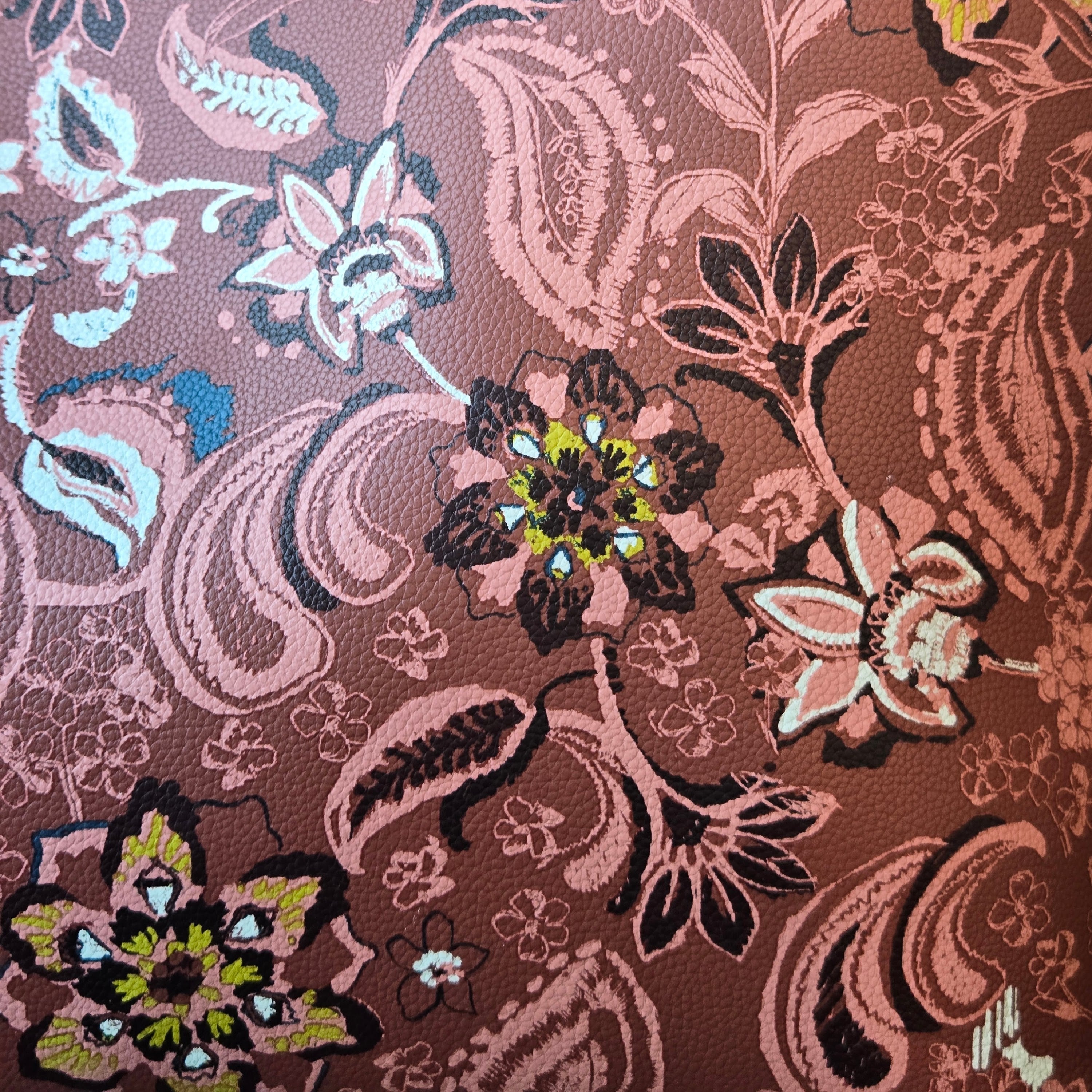 Paisley and Floral Shoulder Tote * Curated Secondhand * Waterproof Vegan Leather