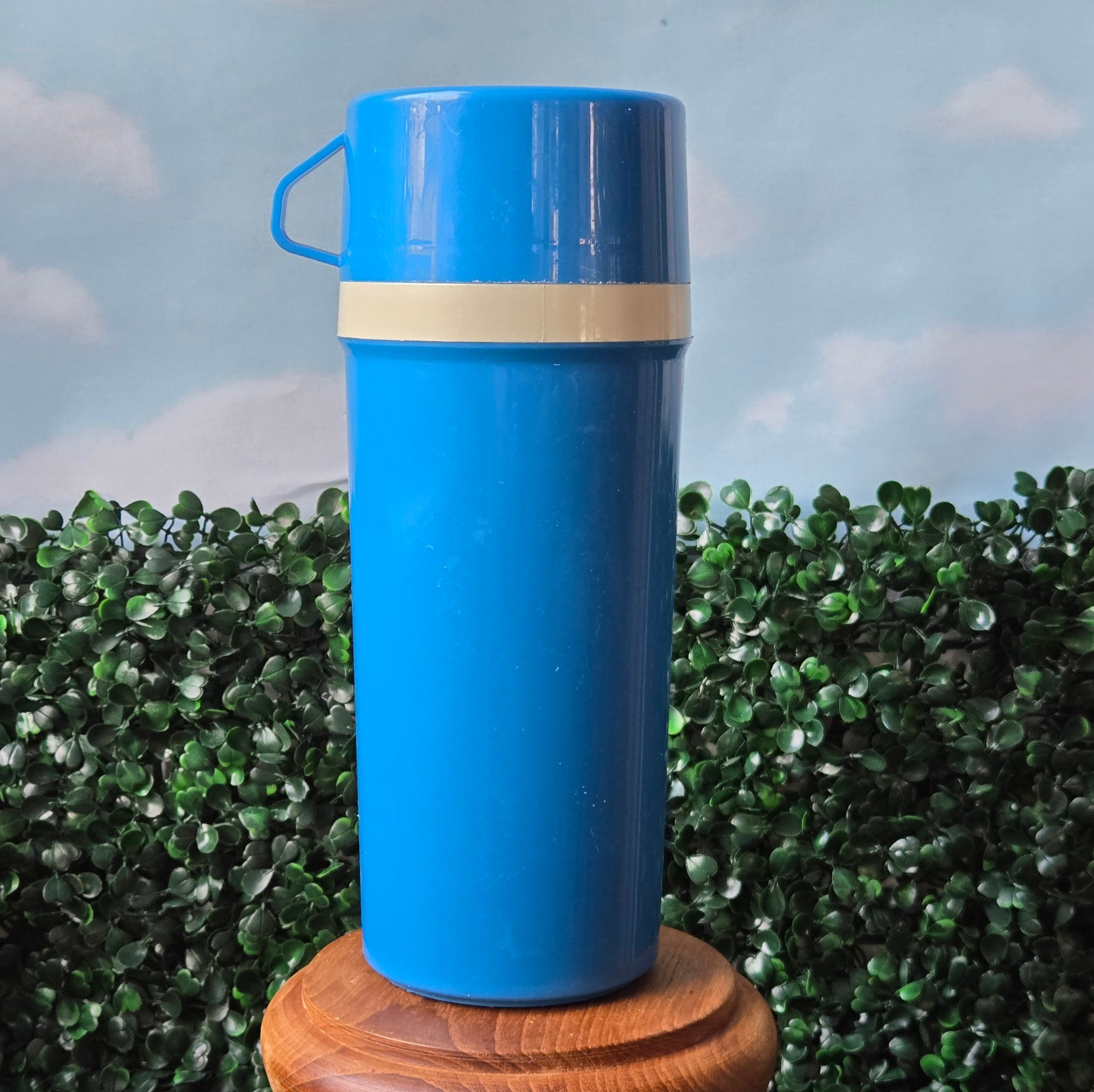 Vintage Aladdin Brand Tumbler * Blue Travel Coffee Mug * Curated Secondhand *Camping Thermos