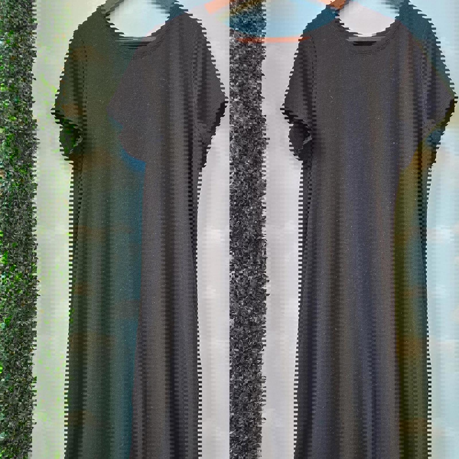 Little black t-shirt dress #tshirdress