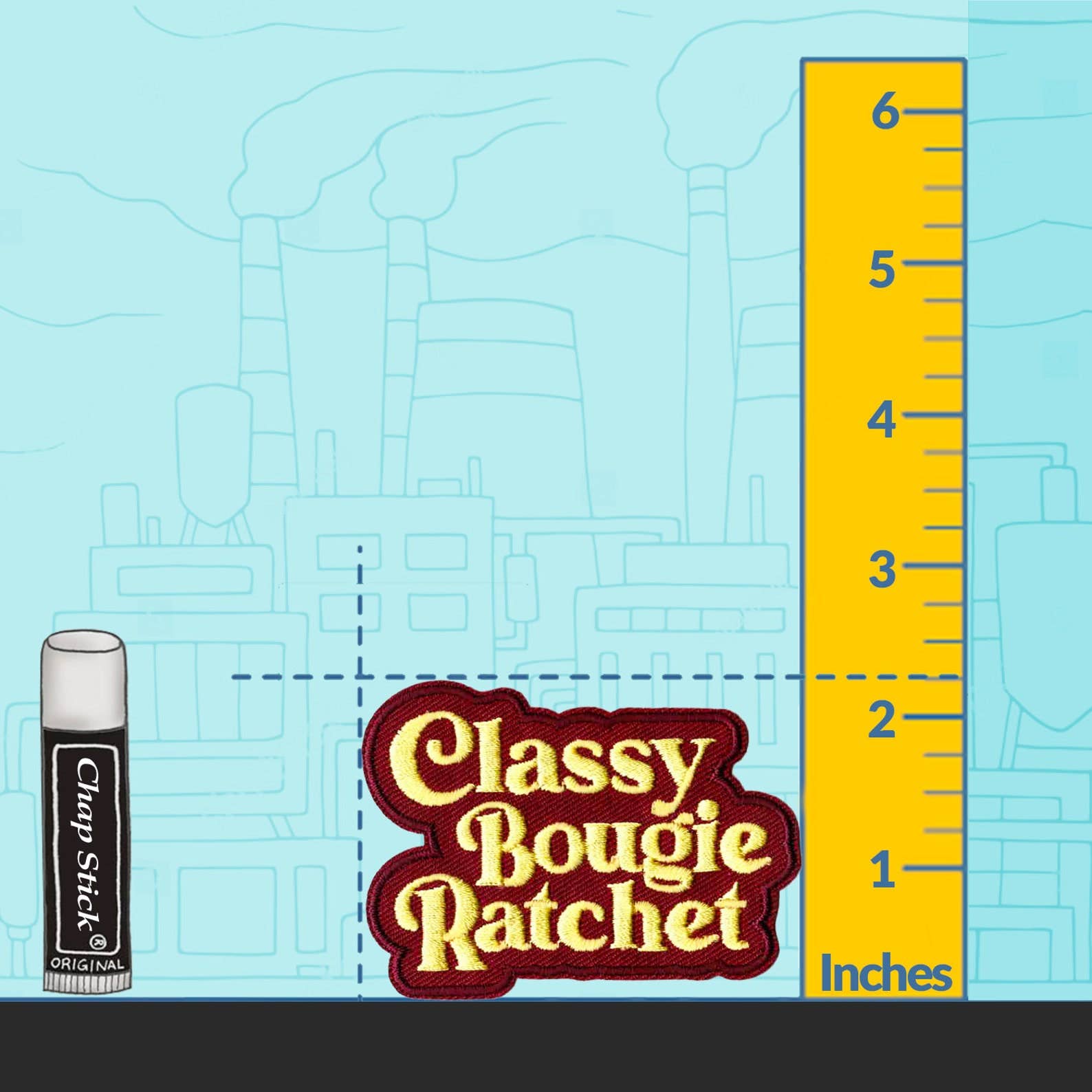 Embroidered Patch * Classy Bougie Ratchet Iron On Patch