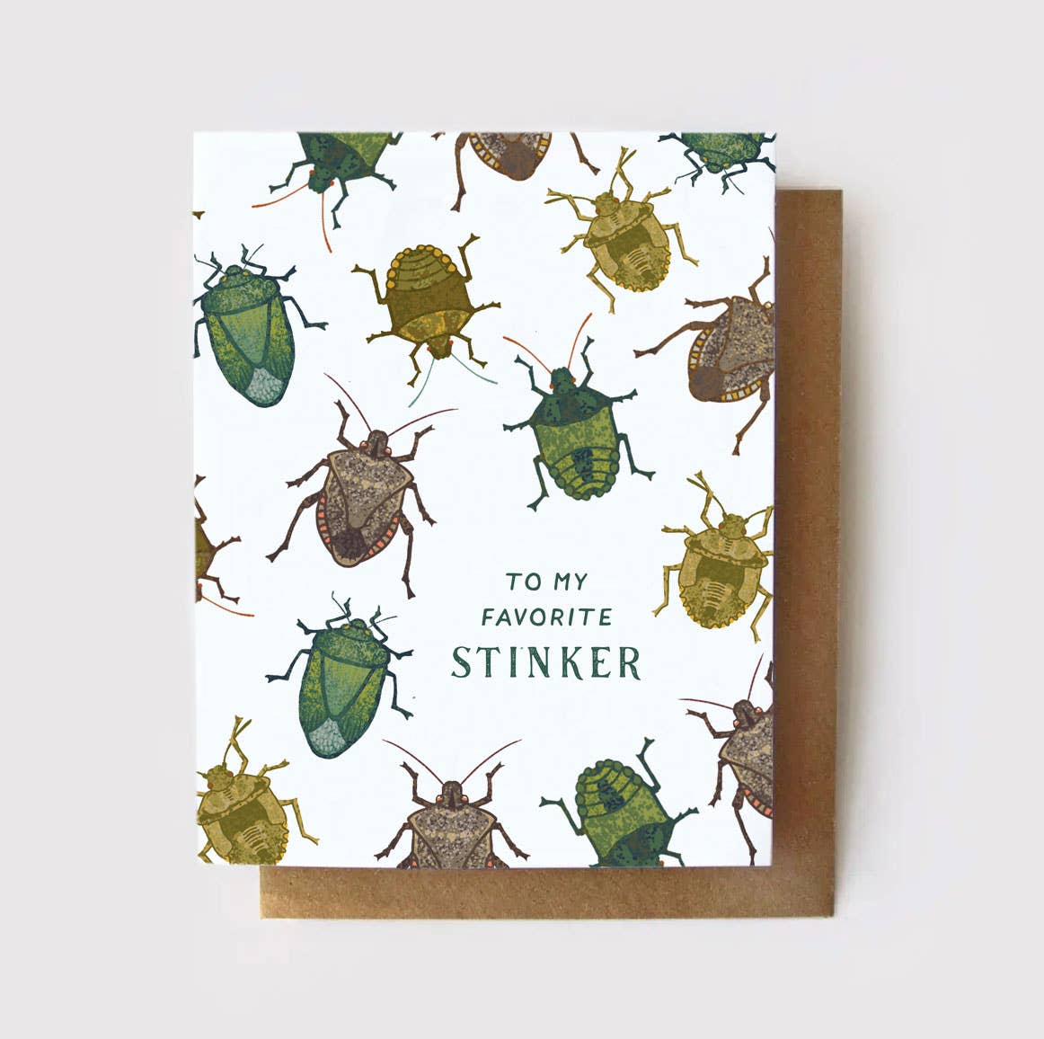 To My Favorite Stinker * Stinkbug Greeting Card