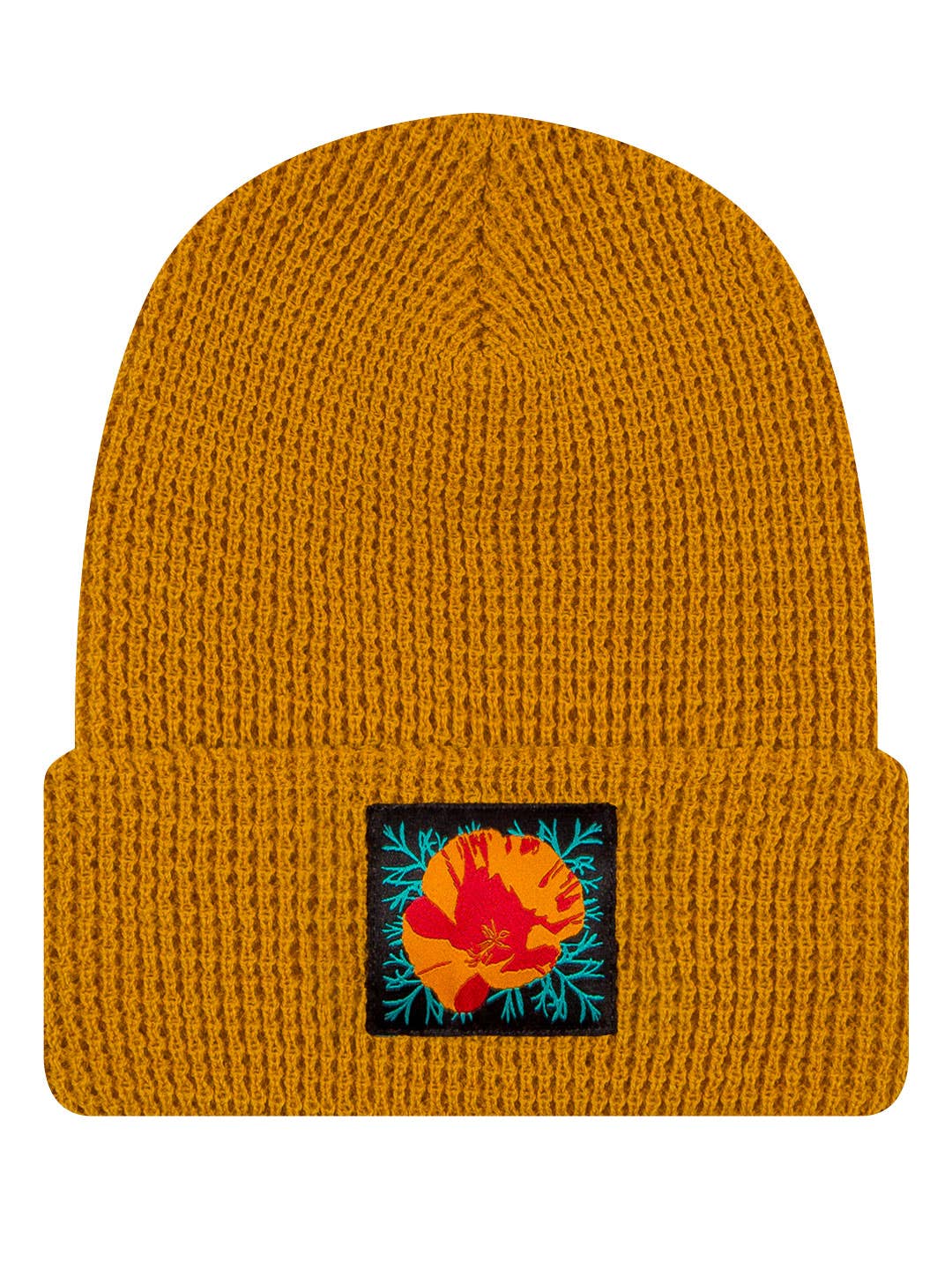 Waffle Knit Beanie Poppy Flower | Culk