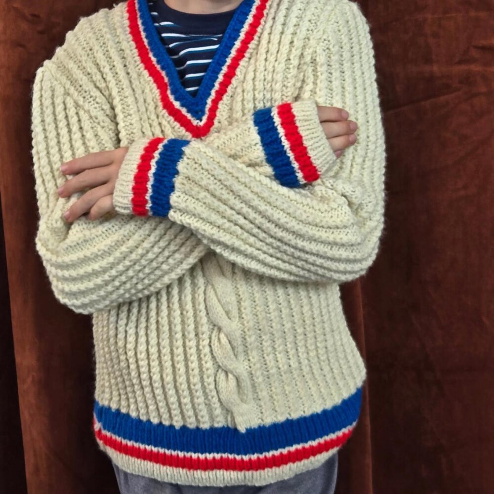 Gorgeous Retro Cable Knit XS Tennis Sweater