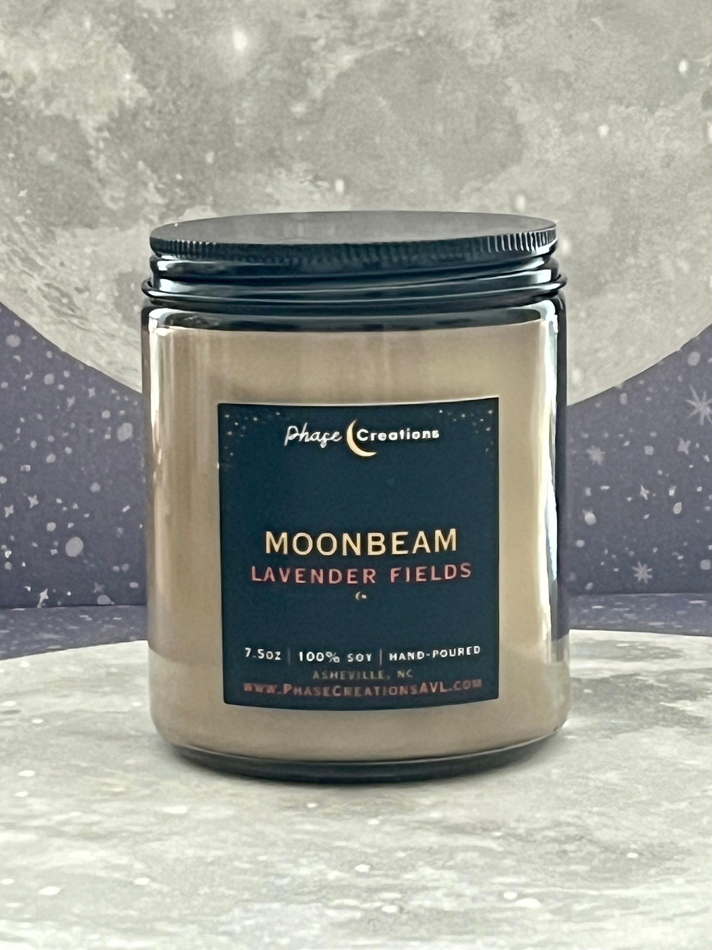 Hand-poured Premium Soy Candle * MOONBEAM * Lavender Fields