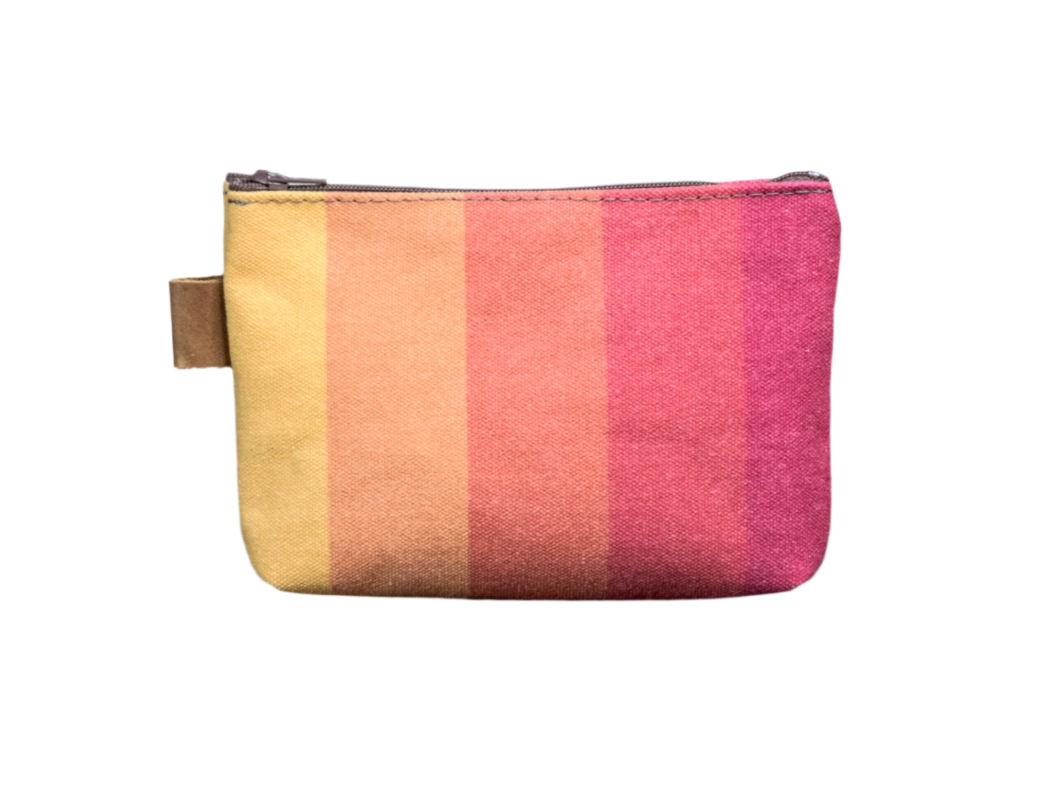 Printed MEDIUM Canvas Pouch | Warm Stripes