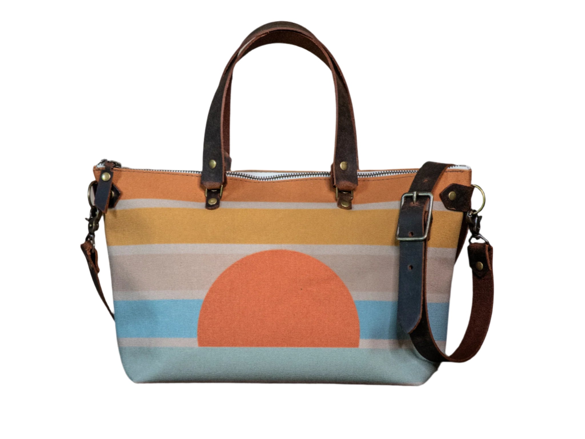 Crossbody Zipper Purse | Coastal Sunrise
