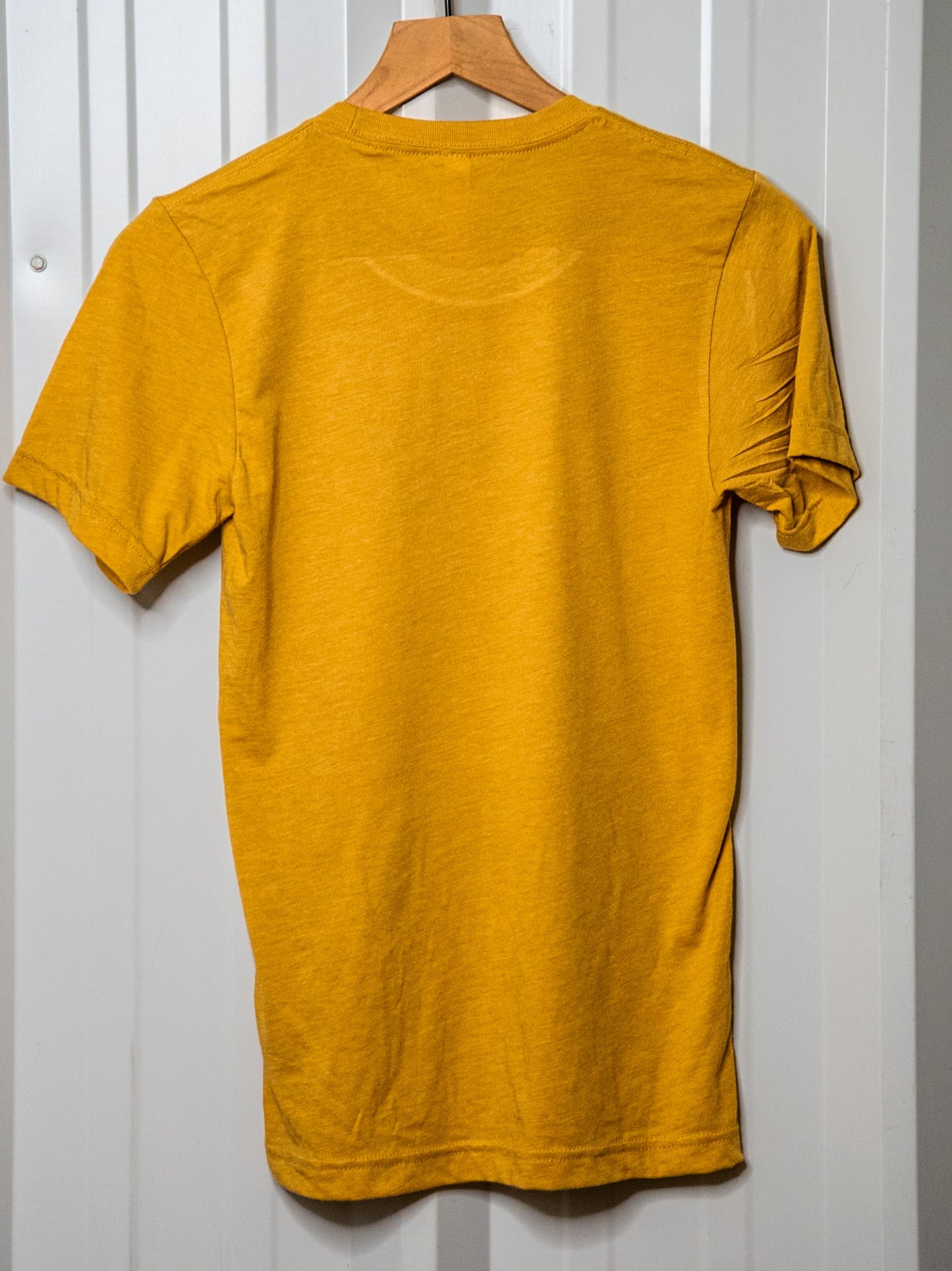 Handprinted T-shirt | Stevie |Mustard Unisex Tri-Blend