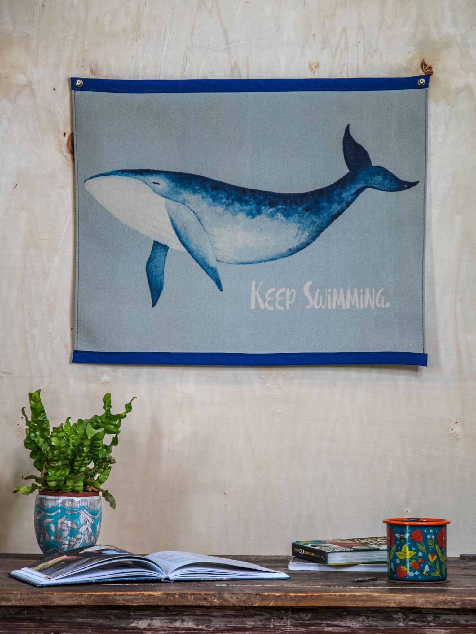 Canvas Banner | Wall Decor | Keep Swimming