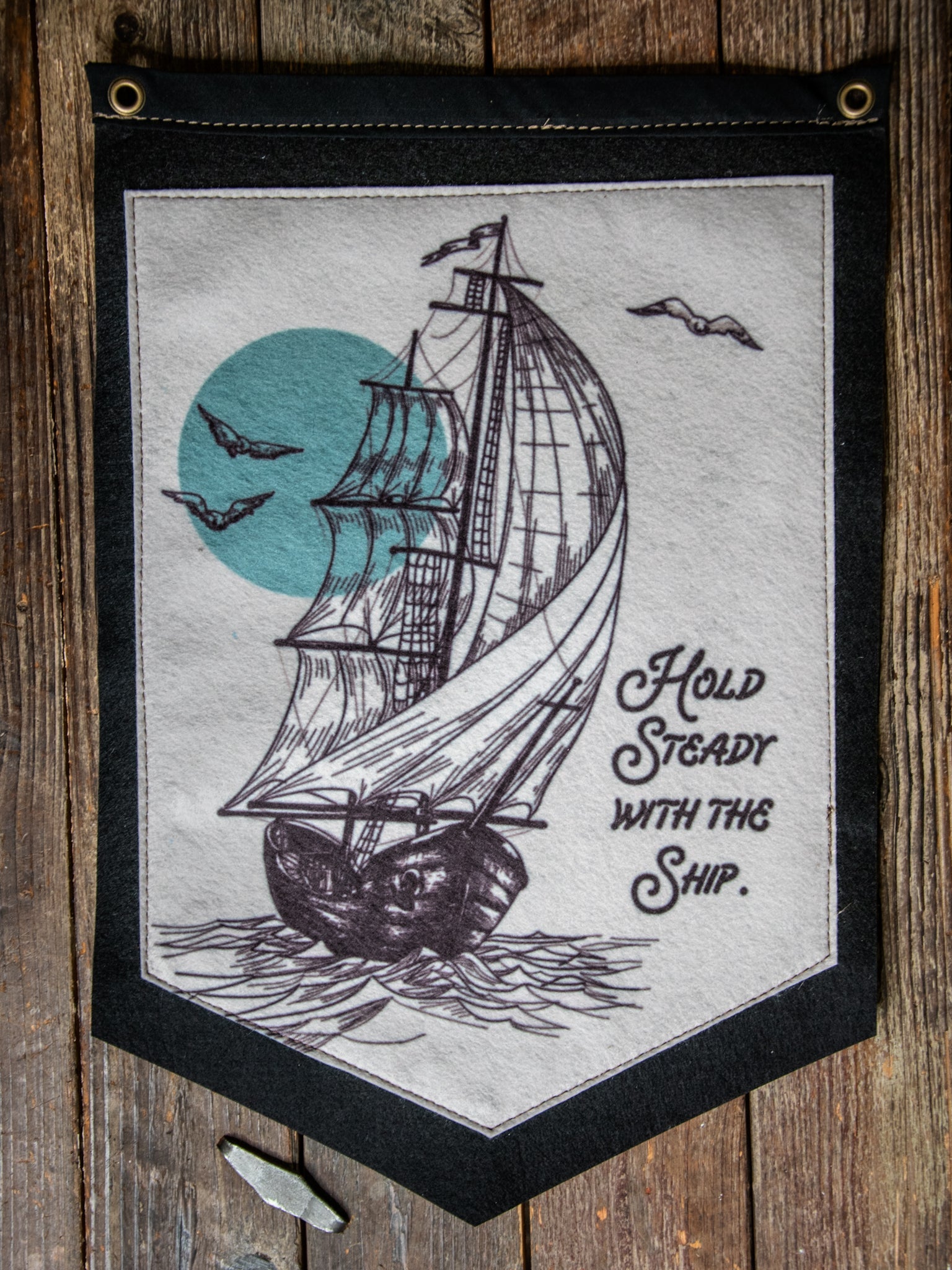 Backed Medium Camp Flag | Wall Decor | Steady with the Ship