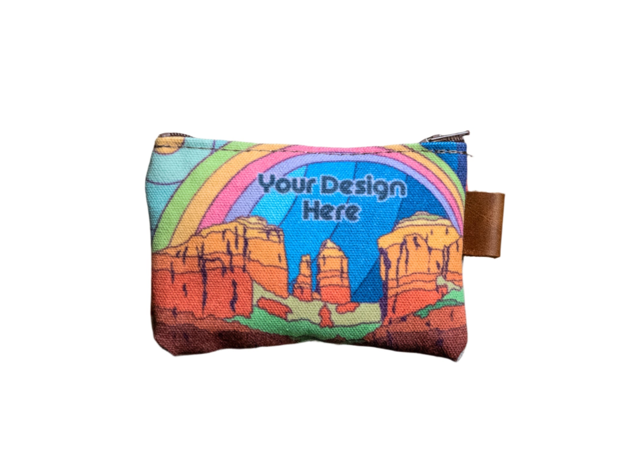 CUSTOM PRINTED SMALL POUCH | Hand printed Canvas