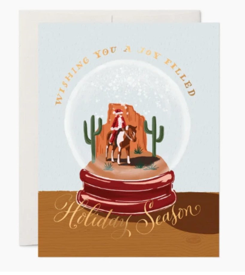 Greeting Card * Desert Snow Globe * Holiday Season