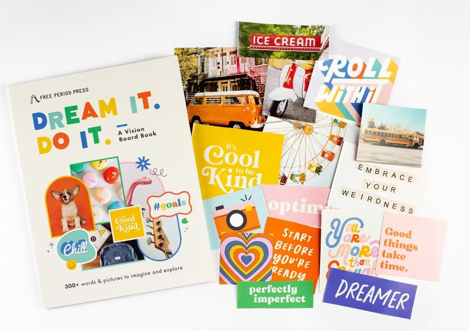 Dream it. Do it. A Kids' Vision Board book | Free Period Press