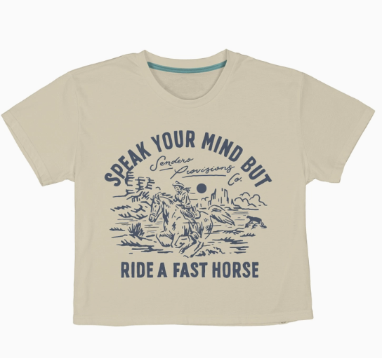 Crop T shirt | Fast Horse | Sendaro