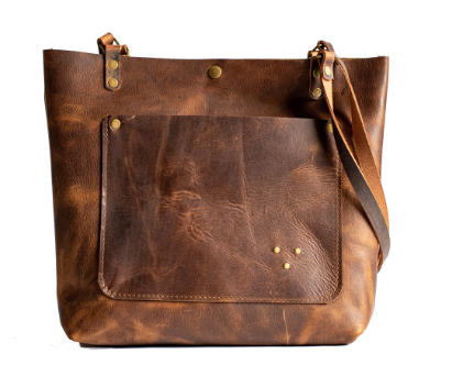 Handmade Leather Classic Tote Bag * Small Mahogany