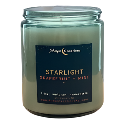 Hand-poured Premium Soy Candle * STARLIGHT * Grapefruit + Mint
