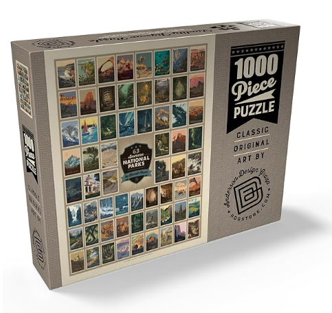 63 American National Parks * Used Jigsaw Puzzle * 1000 Piece * Curated Secondhand
