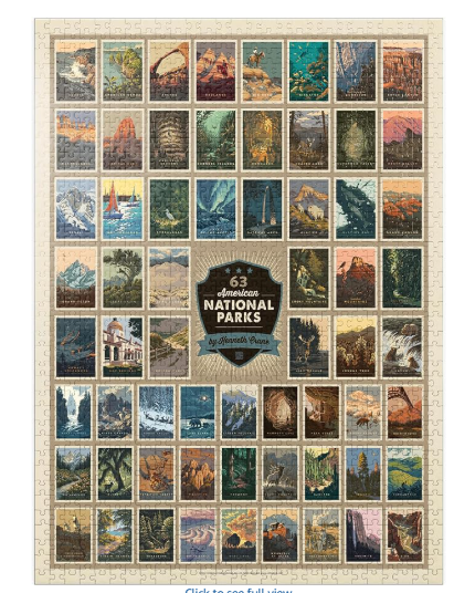 63 American National Parks * Used Jigsaw Puzzle * 1000 Piece * Curated Secondhand