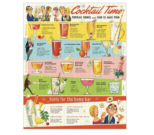 Cocktails * Curated Secondhand  * Used Jigsaw Puzzle * 1000 Piece