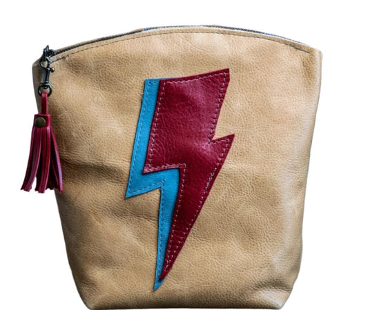 Bowie Bolt Leather Backpack | In Blue Handmade