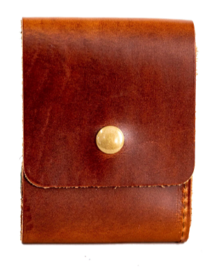 Leather Billfold wallet * Tri Fold Wallet * Brass Snap