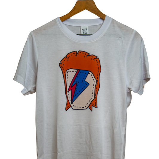 T-shirt | Bowie Icon Shirt | Ready to Ship for Holiday | Handprinted