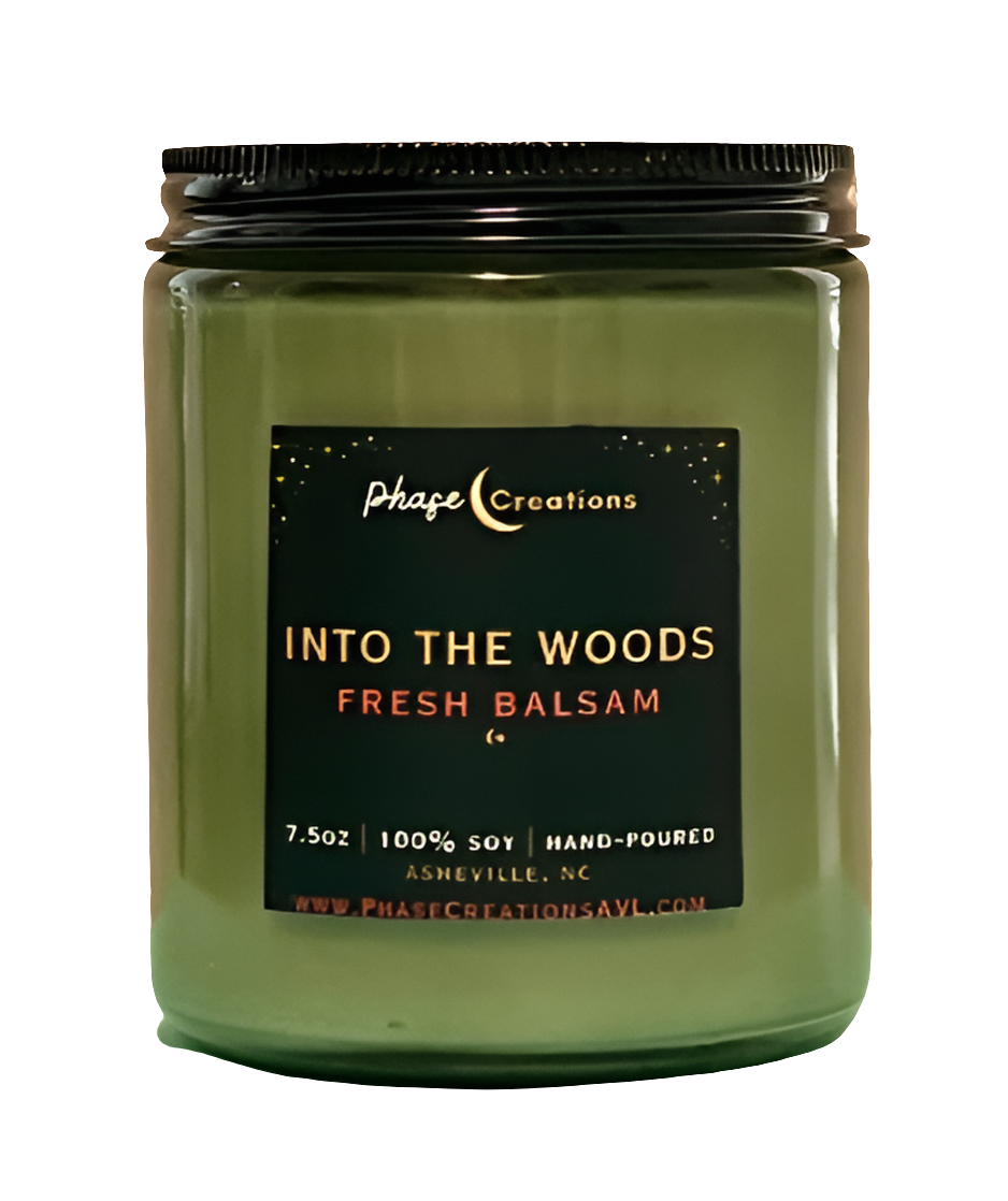 Hand-poured Premium Soy Candle * INTO THE WOODS * Fresh Balsam