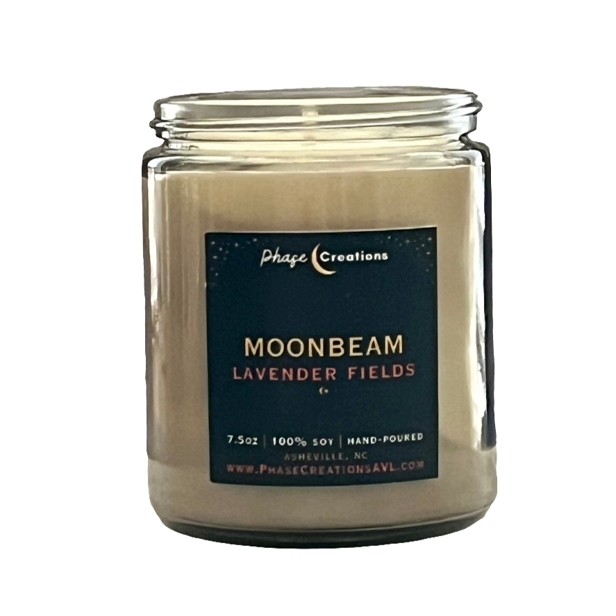 Hand-poured Premium Soy Candle * MOONBEAM * Lavender Fields