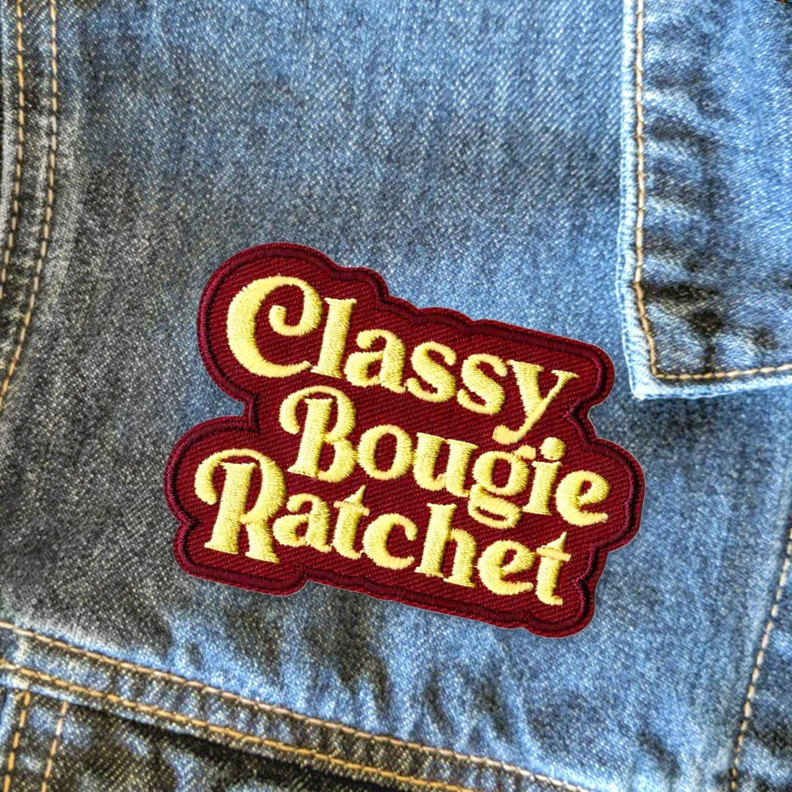 Embroidered Patch * Classy Bougie Ratchet Iron On Patch