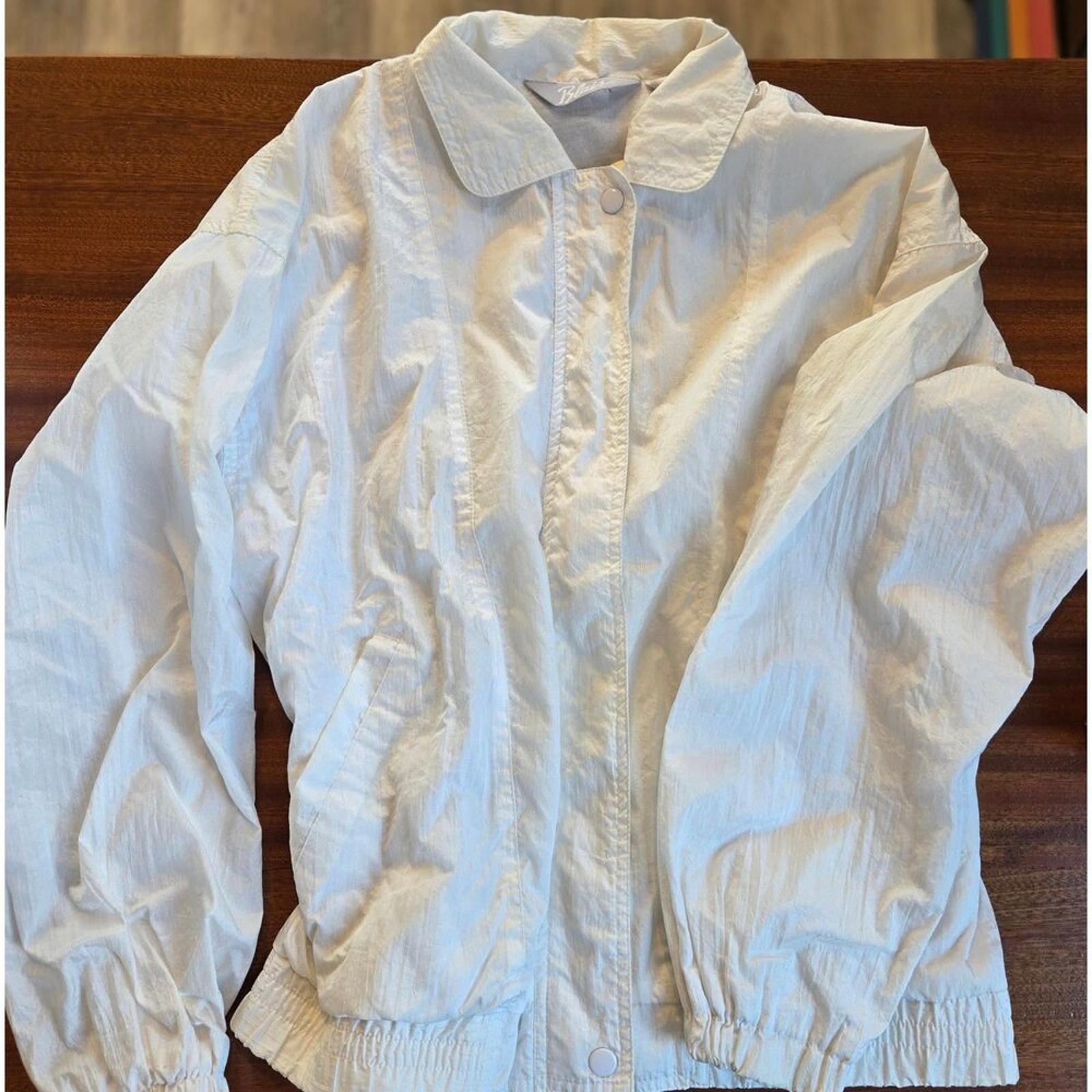 80s Pure White PERFECT condition zip windbreaker