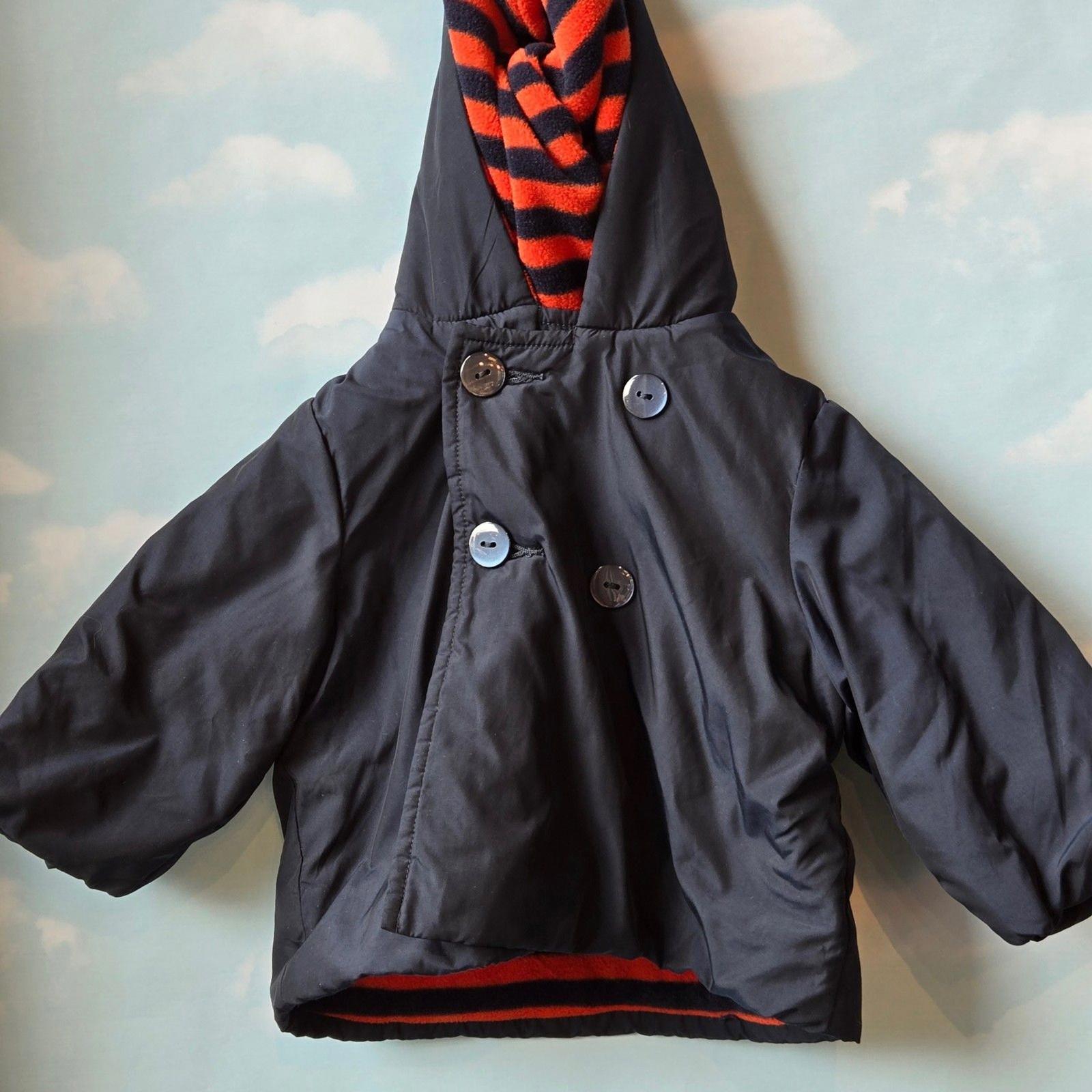 Gap Baby Lined Hooded Poncho, Navy and Red