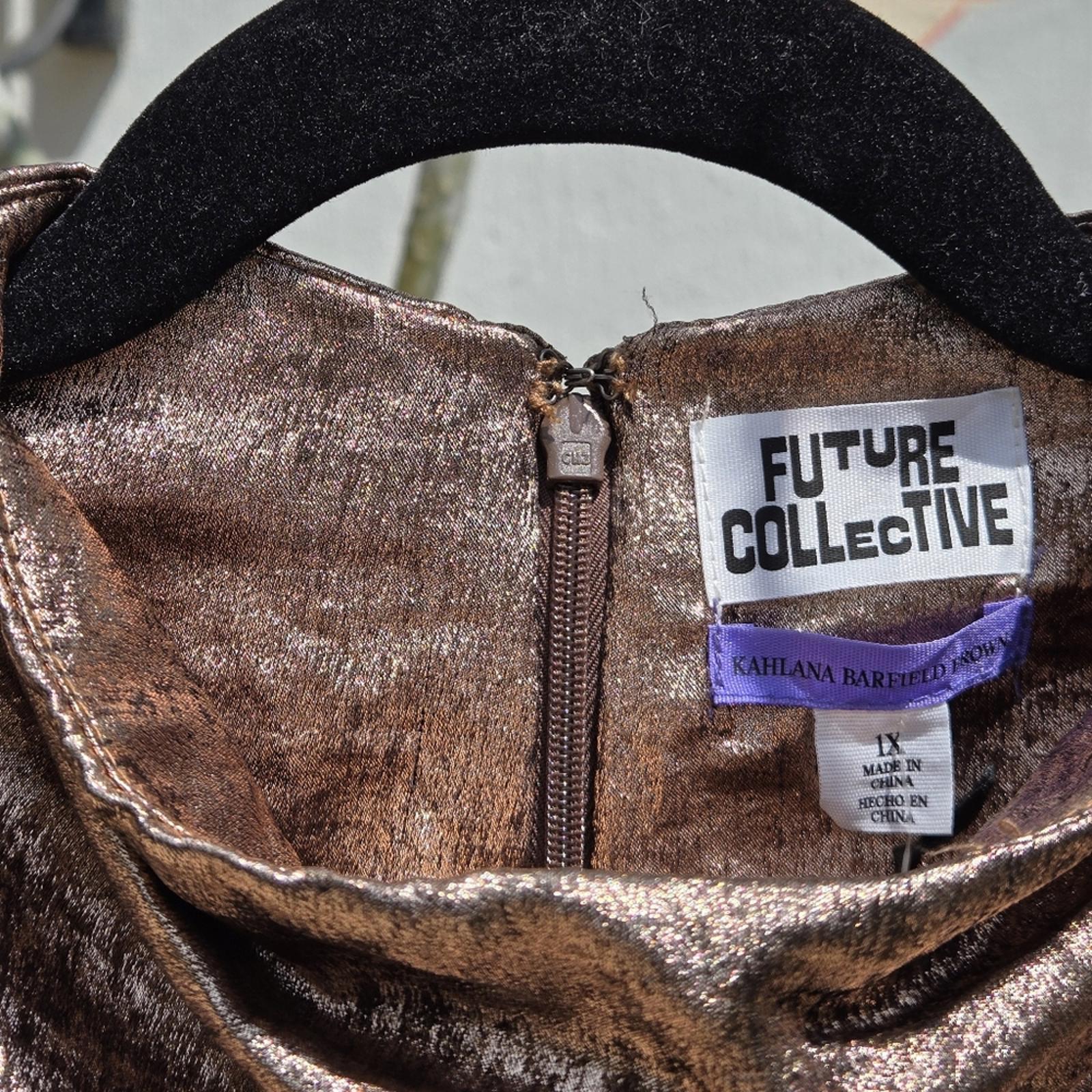 Metallic Bronze Long Sleeve Top