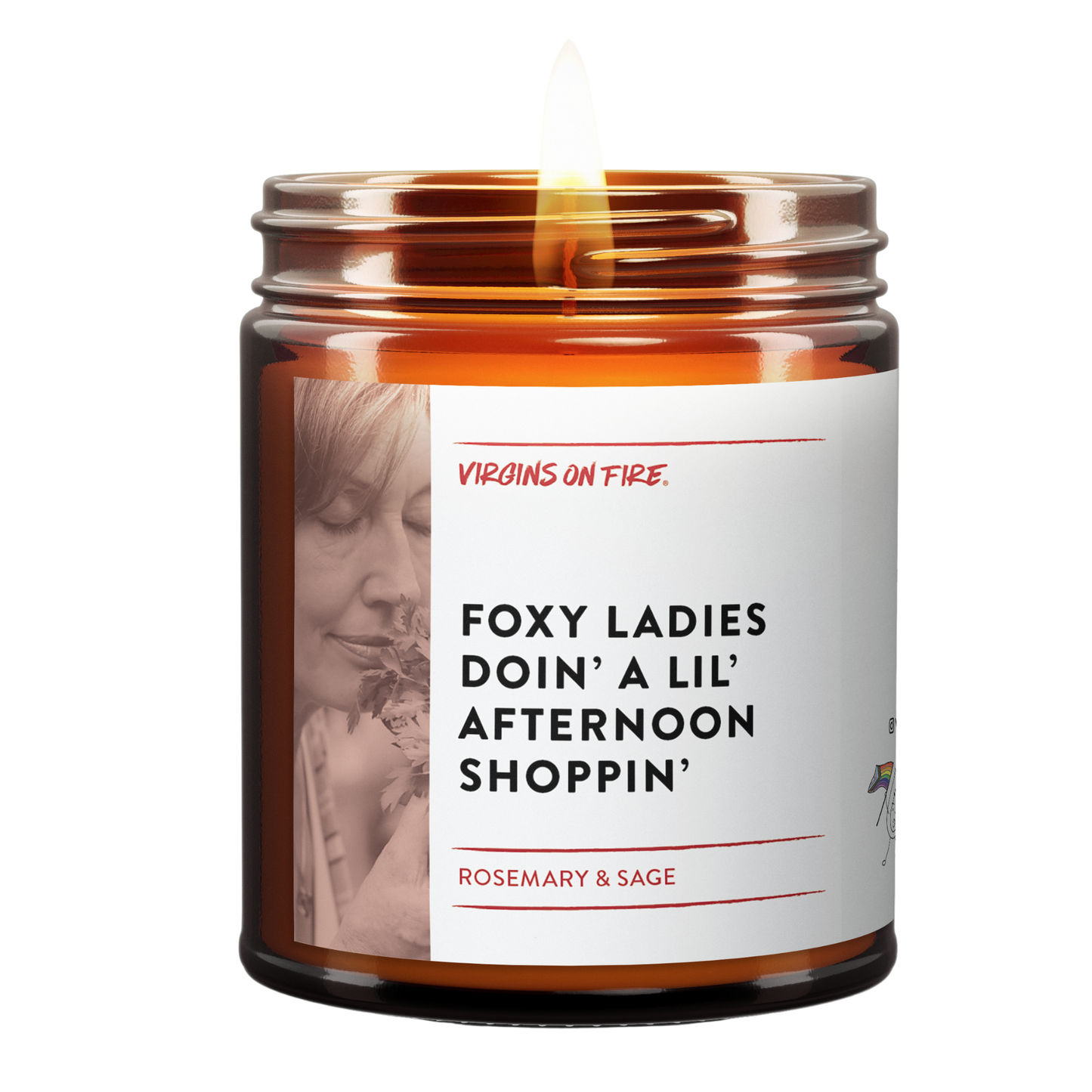 Candle | FOXY LADIES AFTERNOON SHOPPIN' (Rosemary & Sage) | Virgins on Fire Candle Co.