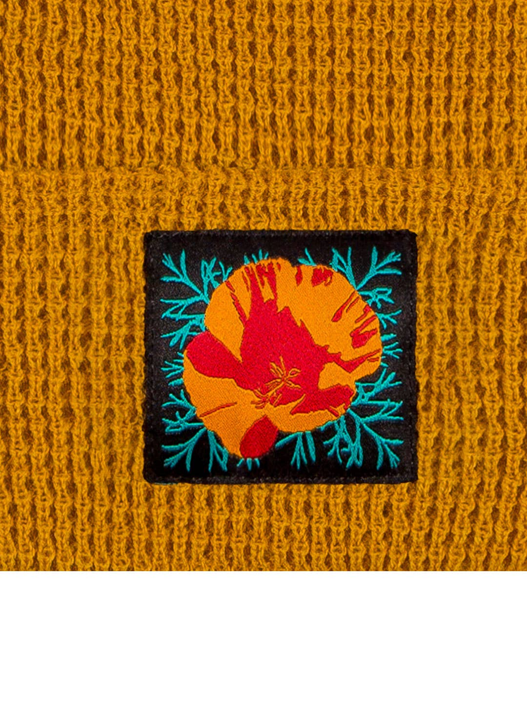 Waffle Knit Beanie Poppy Flower | Culk