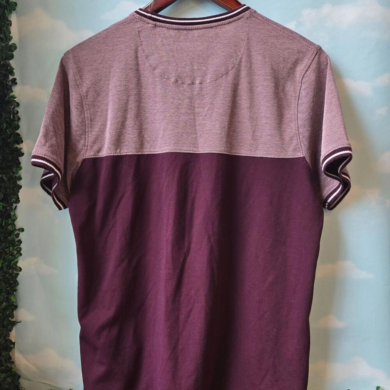 Denim & Flower Brand two tone colorblock Short Sleeve