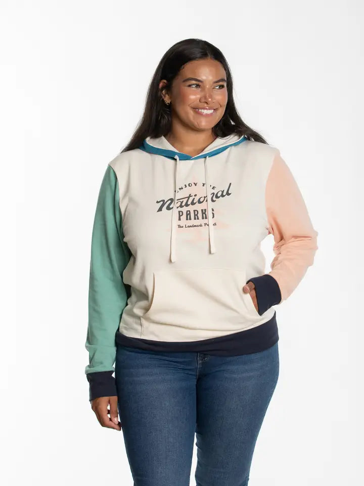 Hoodie Sweatshirt | Colorblock National Park | The Landmark Project