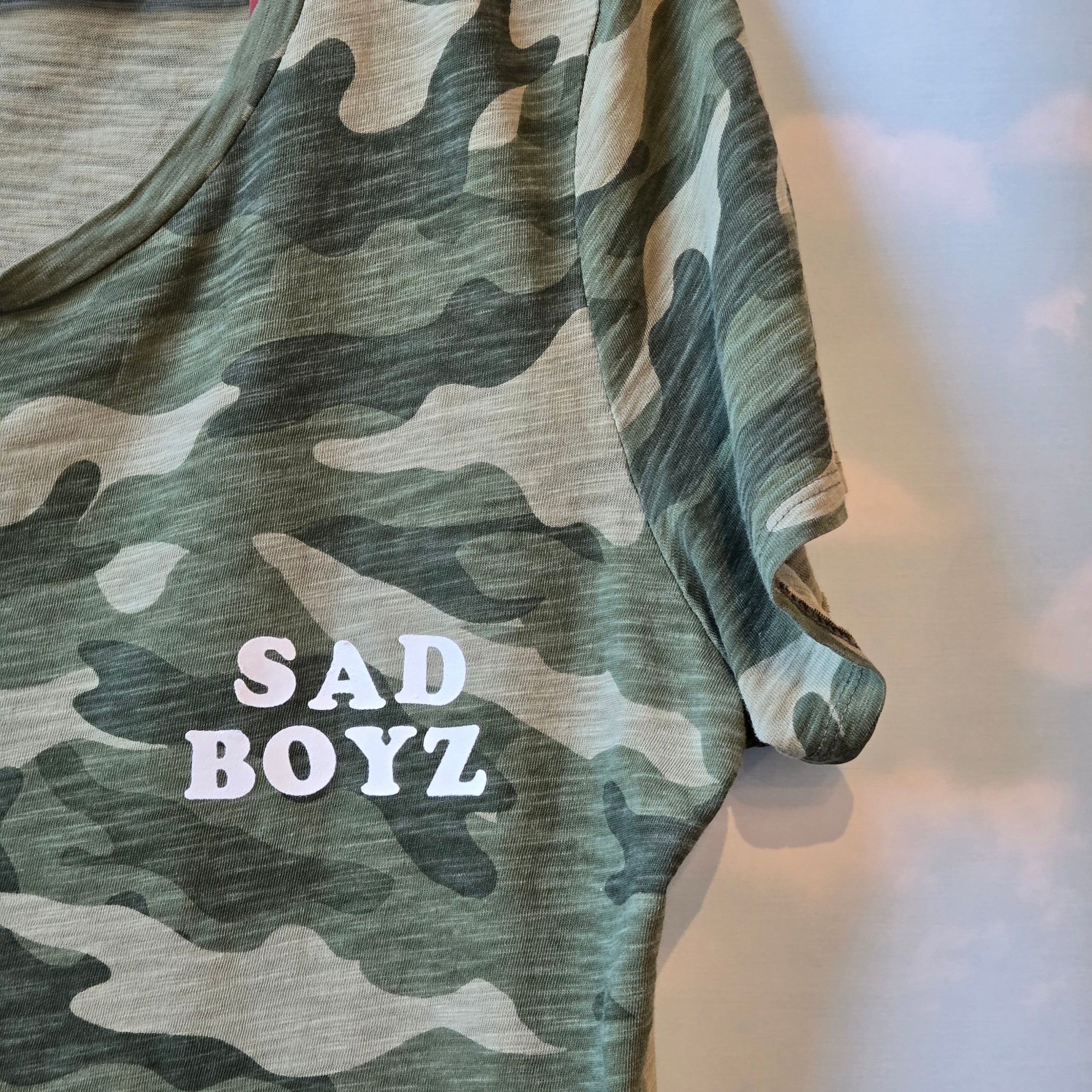 Sad Boyz * Upcycled Tshirt * Women's Large