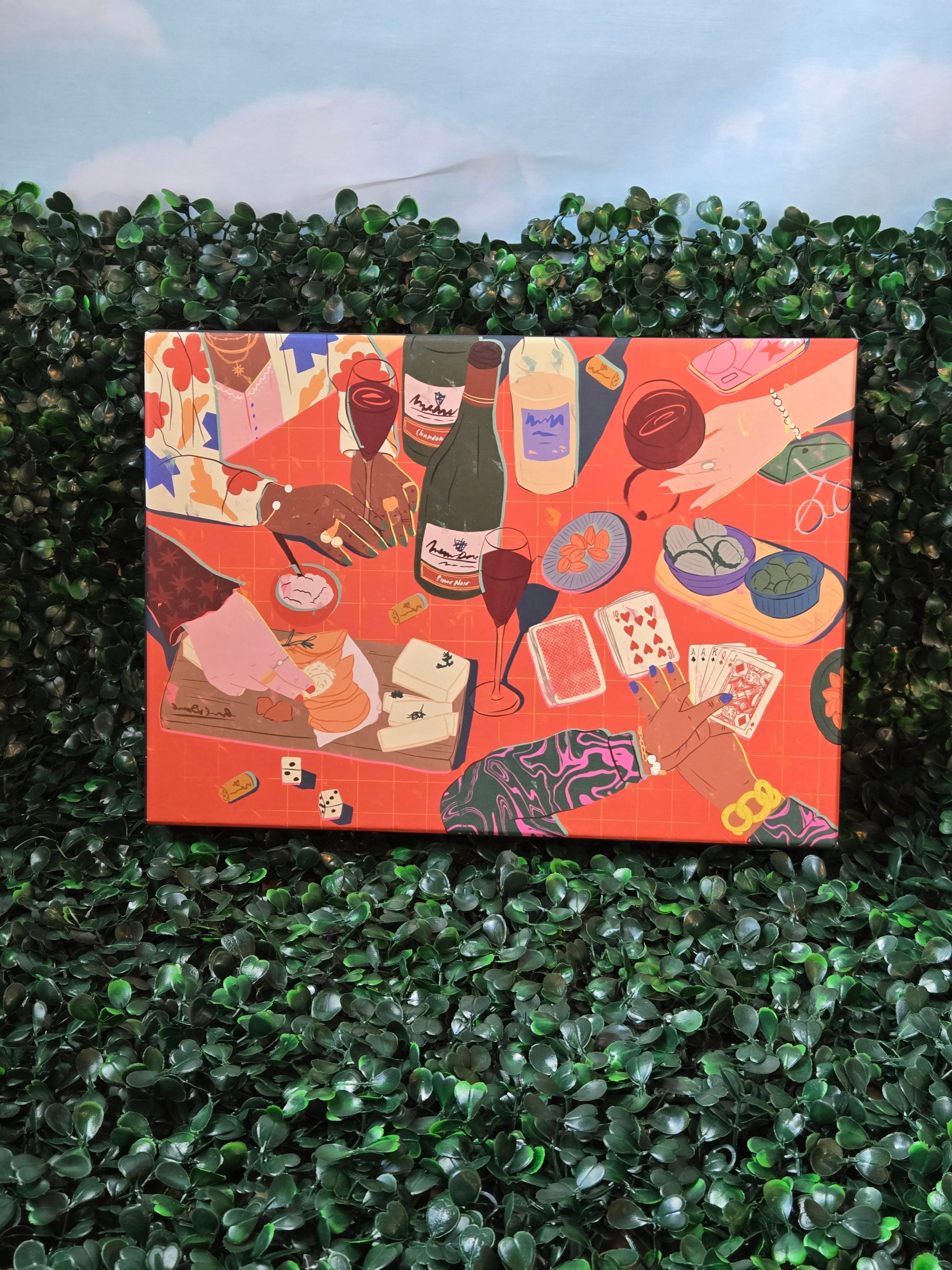 Wine Night * Curated Secondhand  * Used Jigsaw Puzzle * 1000 Piece