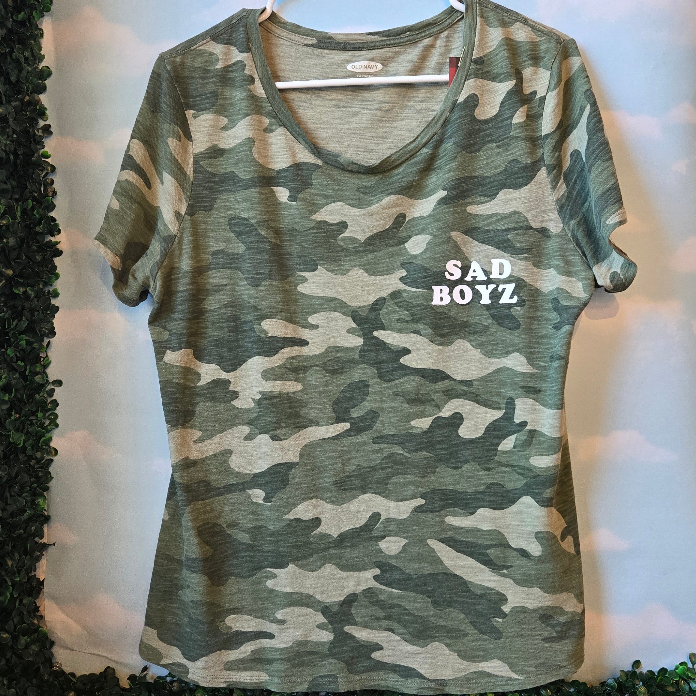 Sad Boyz * Upcycled Tshirt * Women's Large
