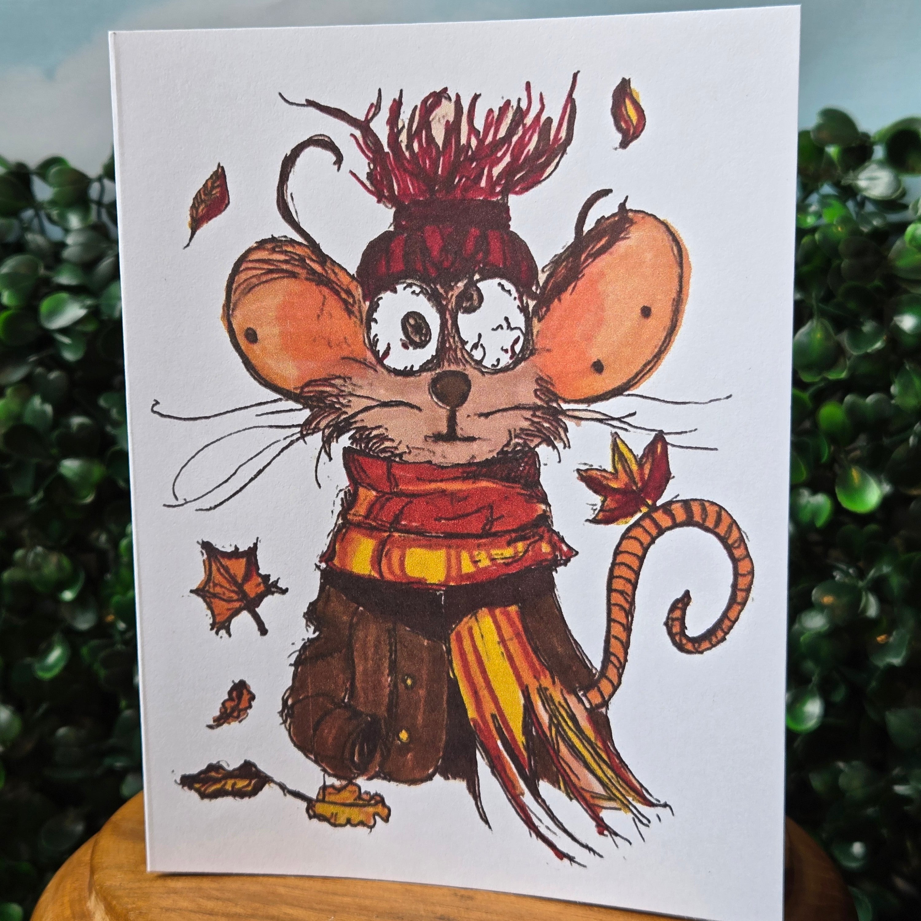 Fall Mouse * Greeting Card