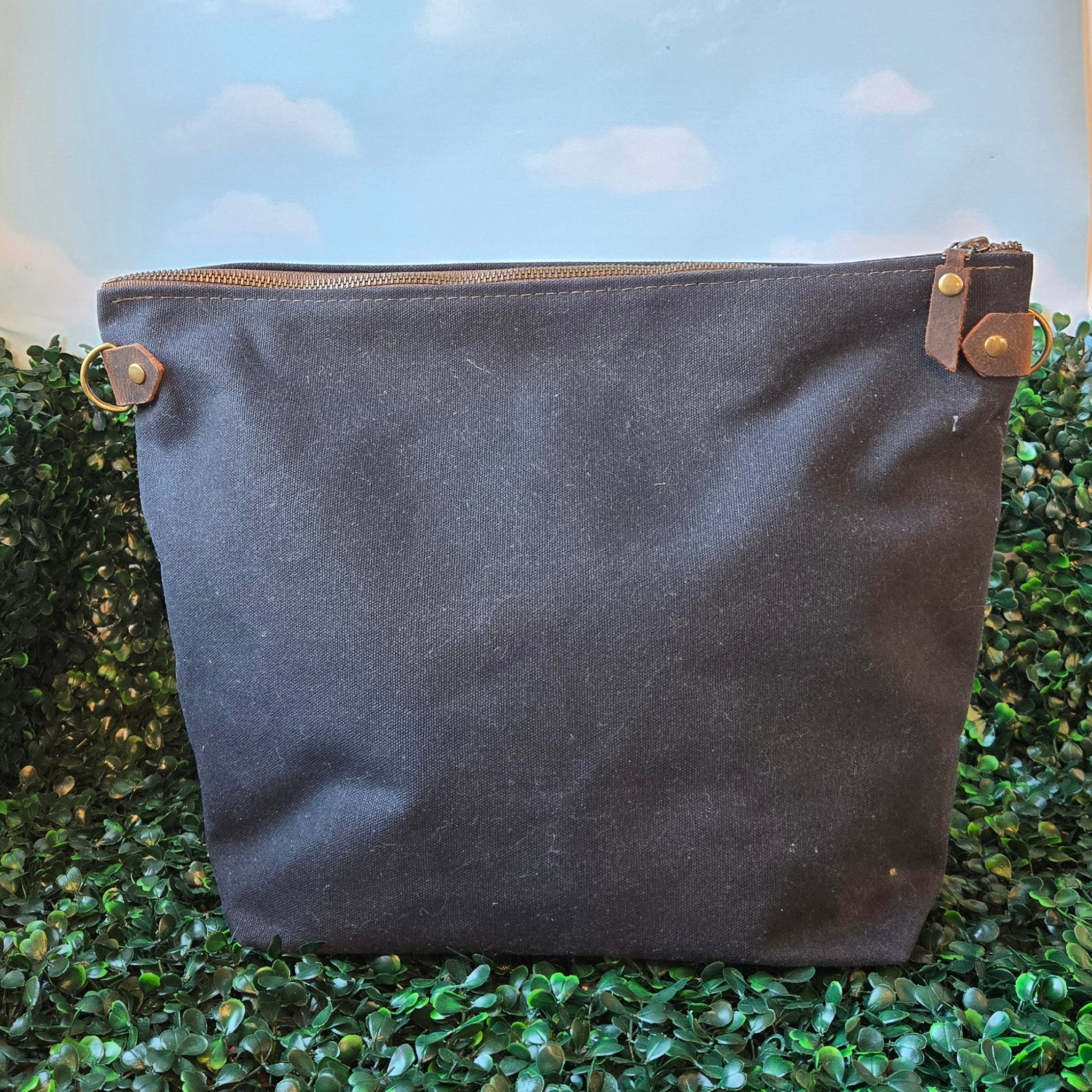 Black Waxed Canvas Convertible Backpack * Crossbody Bag