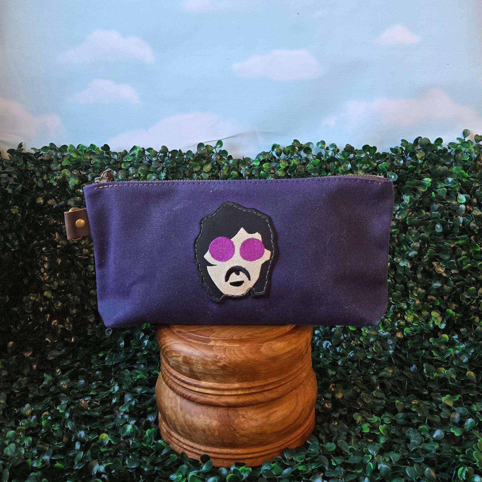 Prince * Embroidered Patch * Waxed Canvas Pencil Pouch