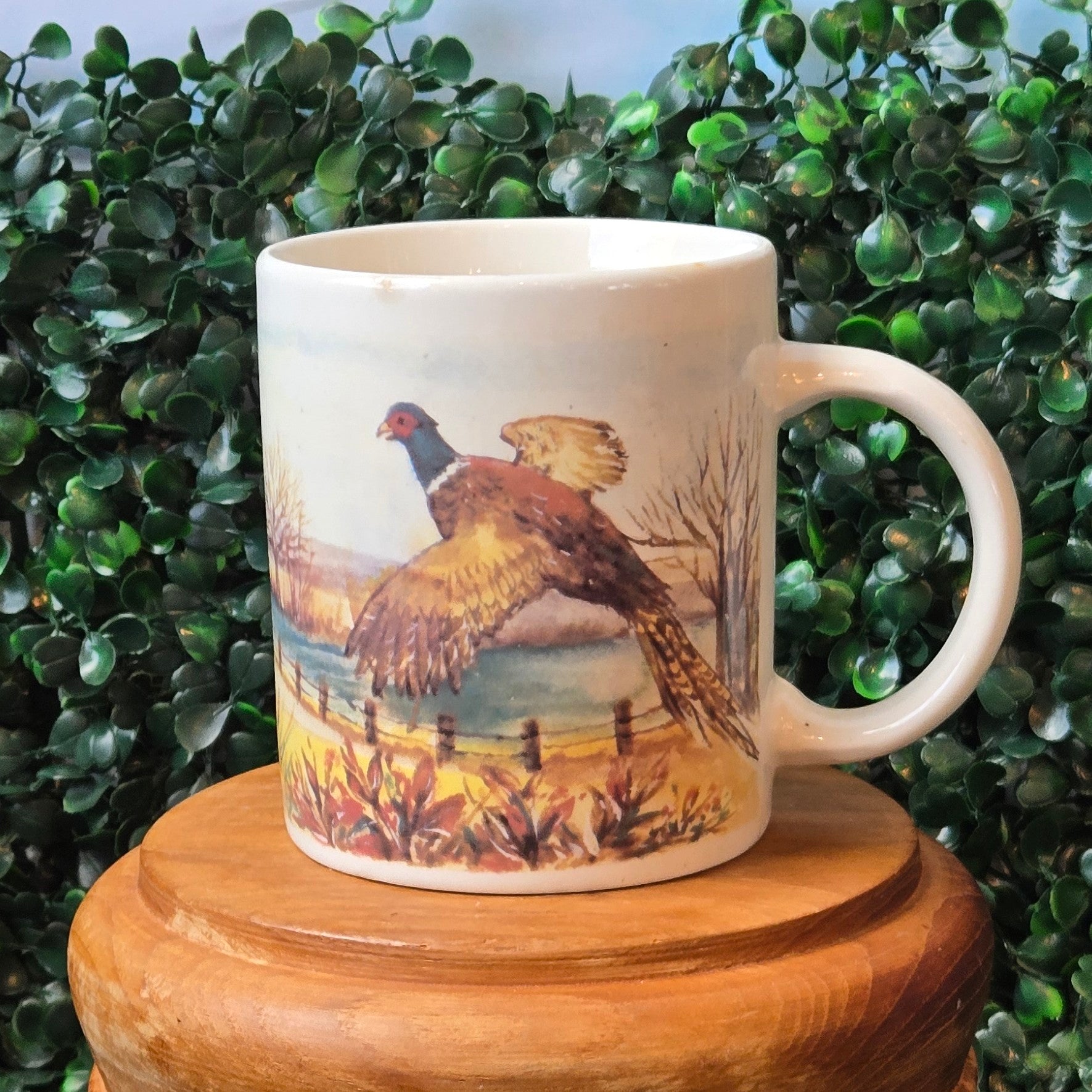 Farmhouse Pheseants * Curated Secondhand * Coffee Mug *