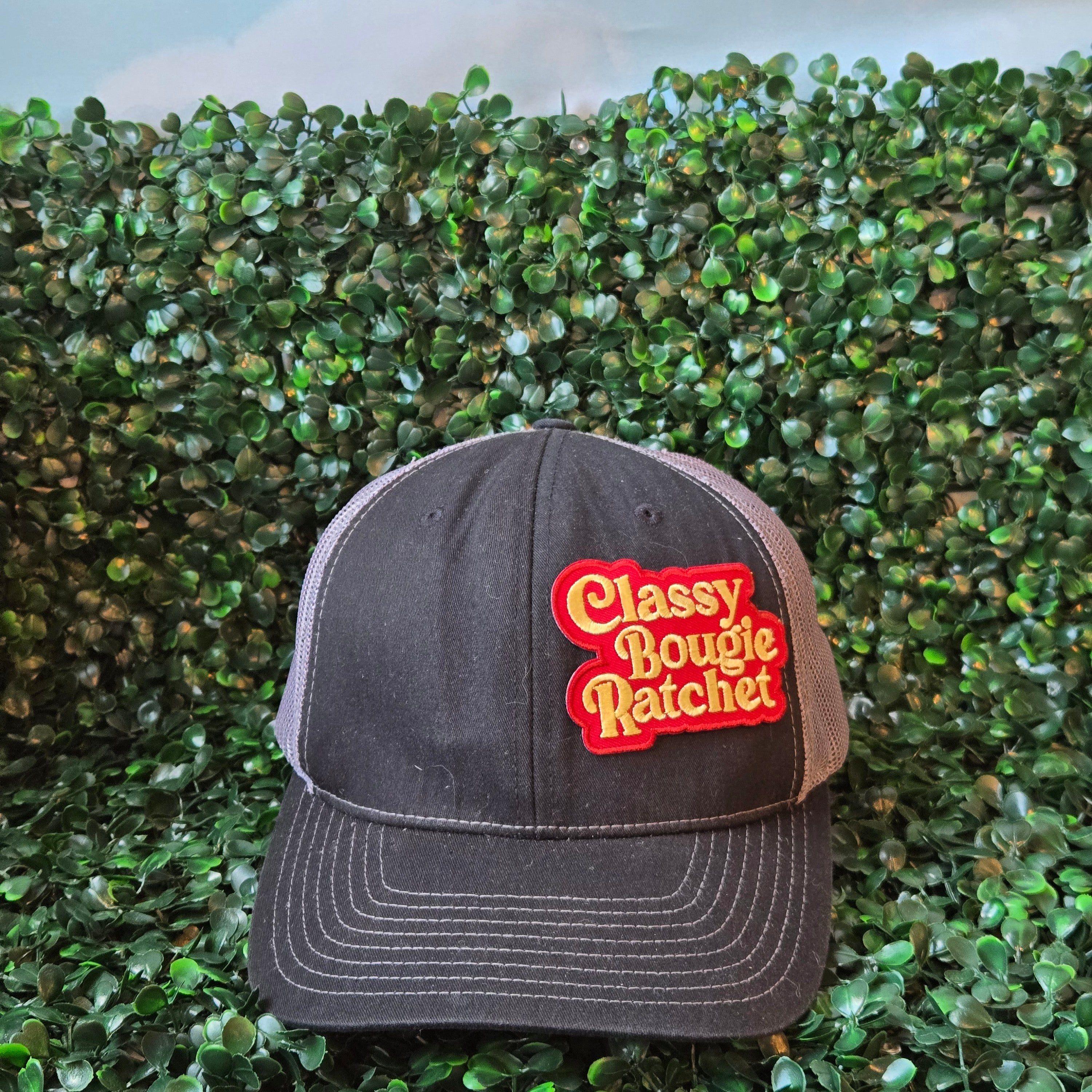 Classy Bougie Rachet * Upcycled Baseball Hat * Embroidered Patch